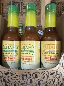 3 Pack Elijah’s Roasted Pepper Hot Sauce Gourmet Sauce Habanero Pineapple - Picture 1 of 9