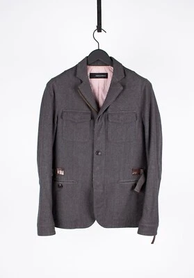 Original Dsquared2 Men Wool Cotton Jacket Blazer Size EU48 UK38 H5039 - Image 1 of 4