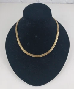 Milor 925 Silber 17" goldfarbene flache Kette Halskette Italien 27 g - Bild 1 von 7