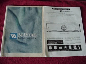 VINTAGE MAYTAG WASHER MODEL A107 OWNERS MANUAL AND LAUNDERING GUIDE - Picture 1 of 13