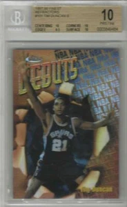 1997-98 Tim Duncan Topps Finest Refractors RC... Graded BGS 10 Pristine - Picture 1 of 2