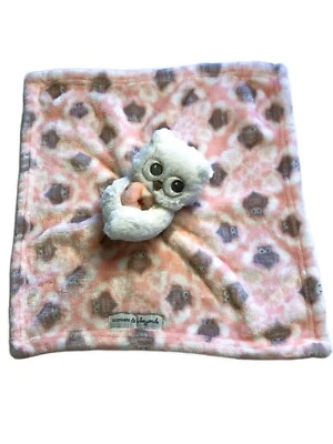 Blankets & Beyond Owl Lovey Security Blanket pink 14 inch 2016 Foto 1 de 4