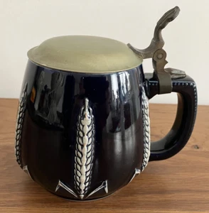 Vintage Stoneware Pottery Barley Design Tankard Stein Mug 0.5L Wick Werke 7233 - Picture 1 of 11