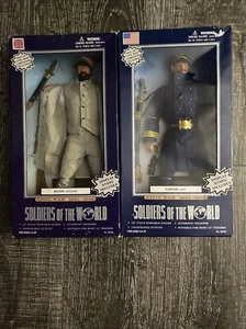 2 Soldiers of the World Civil War Action Figures Captain Navy & Major Artillery - Picture 1 of 6
