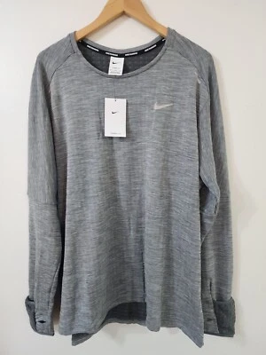 Nike Therma Sphere Size 2XL Men's Running Crew Top Iron Gray CU6083-068 Nwt - Image 1 of 3