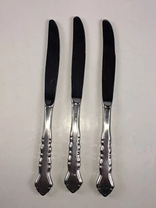 Lyon International AMERICANA Set (3) Dinner Knives Satin 18-8 Stainless Flatware - Picture 1 of 3