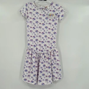 Dot Dot Smile Girl's Flapper Skater Dress sz 5/6 NWT Purple Stars Short Sleeve - Picture 1 of 7