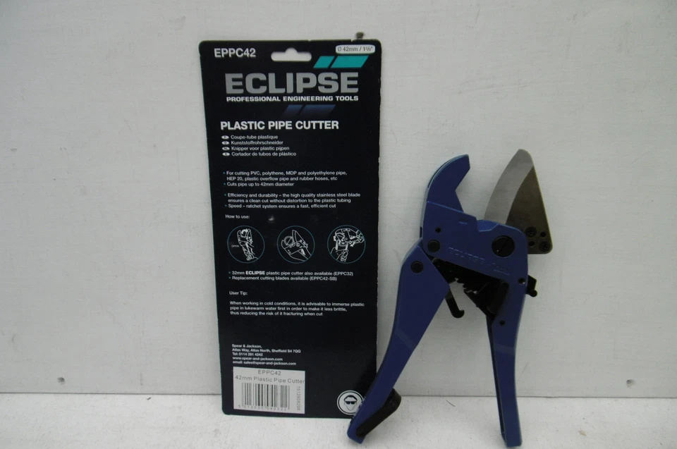 ECLIPSE EPPC42 RATCHET ACTION PLASTIC PIPE CUTTER UP TO 42MM - Image 1 of 1