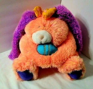 Easter Bunny Vtg Stuffins 1990 Floppy Ears Rabbit Soft Plush +Tag Orange Purple  - Bild 1 von 12
