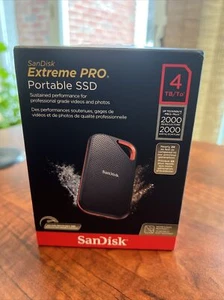 SanDisk Extreme PRO 4TB V2 Portable External SSD up to 2000 MB/s - Picture 1 of 5