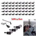 50Pcs Self Adhesive Adjustable Wire Cable Ties Clamps Fix Arrange Sticker Clips
