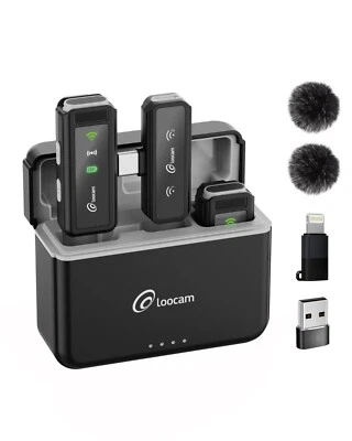 Loocam Wireless Lavalier Microphone Noise Cancellation, For iPhone/Android/Vlog - Image 1 of 4