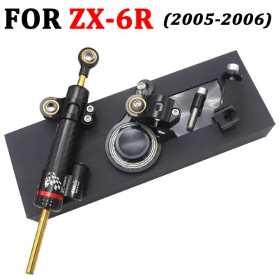 Kit de montaje de soporte amortiguador estabilizador de dirección para Kawasaki Ninja ZX6R 2005 2006 Foto 1 de 4
