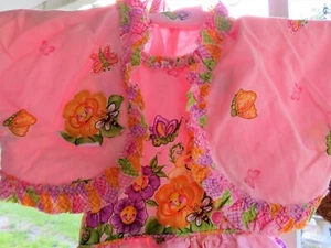 Handmade Girls Happy Garden Sundress Dress with short over jacket size 5 - 7 app - Picture 1 of 9