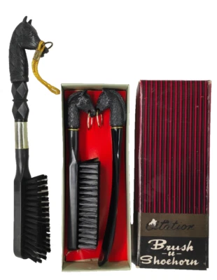 Citation Horse Head Brush U Shoehorn In Box & Larger Clothing Brush Equestrian - image 1 of 4