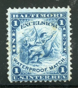 RO83a color variety, Excelsior Match revenue stamp. - Picture 1 of 2
