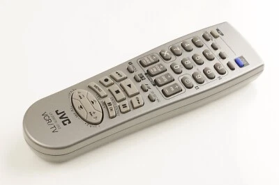 New JVC LP20878-002 VCR/TV Silver Genuine Original Remote Control for VHS VCR