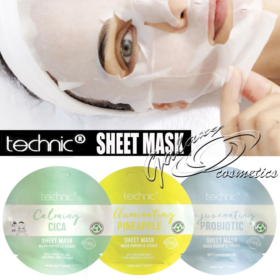Technic Biodegradable Face Sheet Mask infused with skin loving ingredients - Image 1 of 1