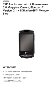 Net10 LG LG800G Black - Picture 1 of 2