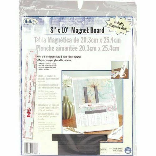 LoRan 8'' x 10'' Soft Ivory Magnet Board & Ruler