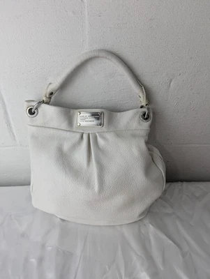 Marc by Marc Jacobs Classic Q Hillier Pebble Leather Hobo Bag White Shoulder - Image 1 of 4
