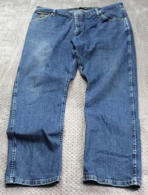 Wrangler George Strait Collection Jeans Mens 42x30 Blue Relaxed Fit Zip Fly - Изображение 1 из 4