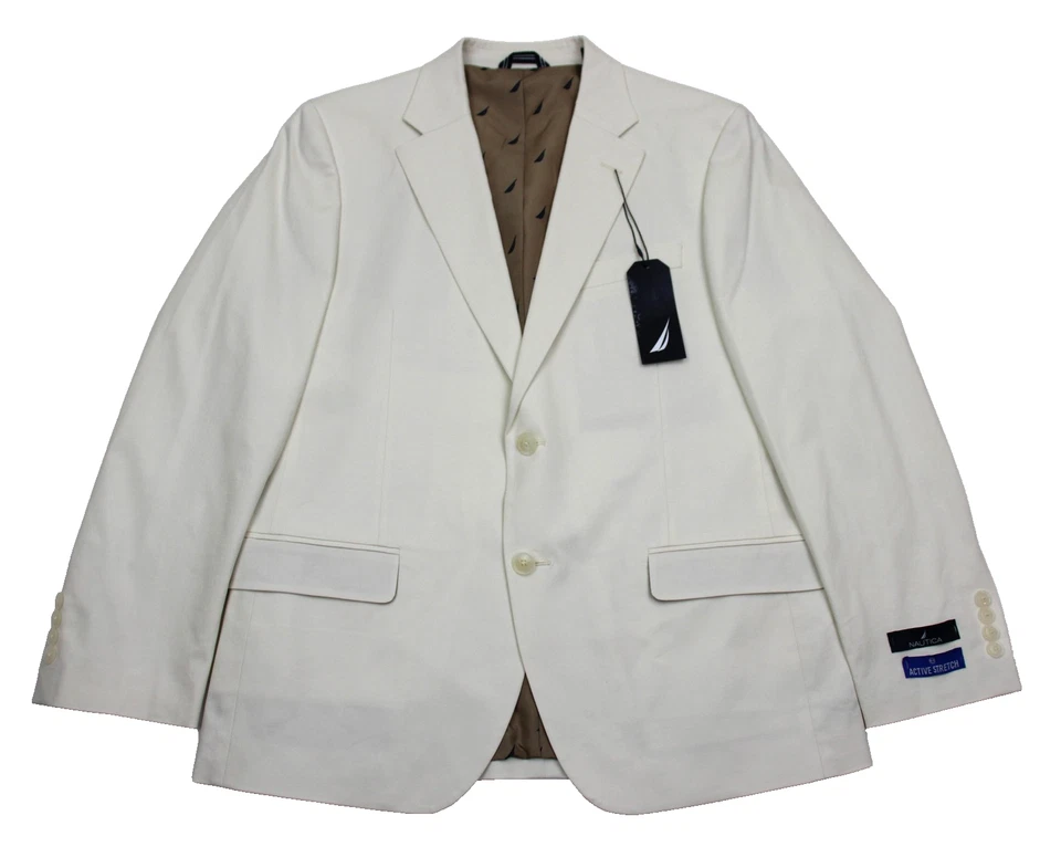 Traje Nautica Para Hombre 44R 38W Crema Ajuste Moderno GAFF Activo Elastizado Juego de 2 Piezas Foto 1 de 4