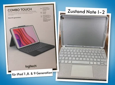 ✨Logitech Combo Touch DE Tastatur+Case f. iPad 7., 8. & 9. Gen.  Super Zustand✨ - Bild 1 von 4
