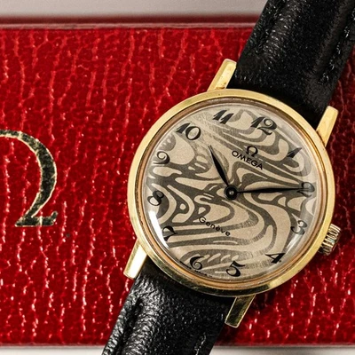 No Tariffs *Vintage 1971 w/Case* OMEGA Geneve Cal.485 MT Marble Dial 24mm Womens - Image 1 of 4