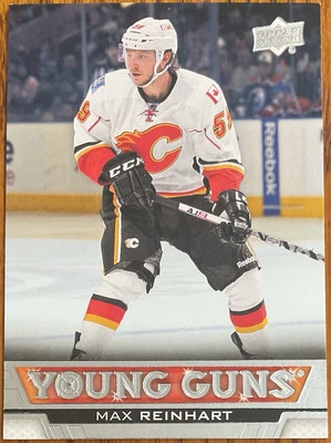 2013-14 Upper Deck Young Guns Rookie RC Max Reinhart #494 Calgary Flames - Image 1 of 2