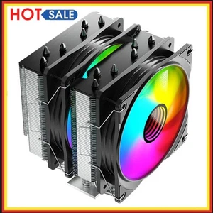 4PIN PWM Twin Towers CPU Cooler Silent Air-Cooled Computer Radiator (Black) - Afbeelding 1 van 12