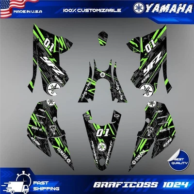 Calcomanías gráficas pegatinas Yamaha YFZ 450R Quad 2014-2025 Foto 1 de 4