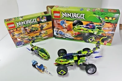 Lego Ninjago 9445 Fangpyre Camión Emboscada y 9447 Lashas Bite Ciclo Piezas y Caja Lote Foto 1 de 4