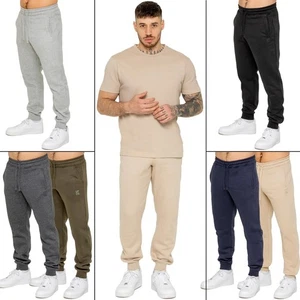 Kruze Hombre Pantalón de Chándal Informal Elástico Polar Corte Normal Jogging - Picture 1 of 16