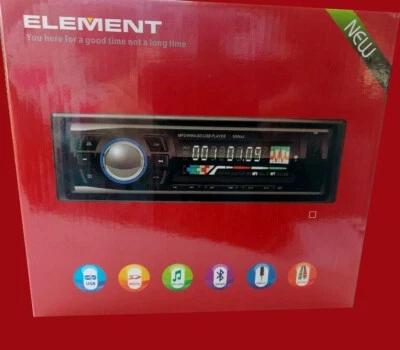 Element CAR RADIO - MP3 WMA micro SD USB Player 50wx4 Bluetooth e Remote Control - Immagine 1 di 4