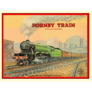 Hornby O Guage Train Set Box Lid Sheet Flying Scotsman 4-6-2 Passenger Train - Picture 1 of 1
