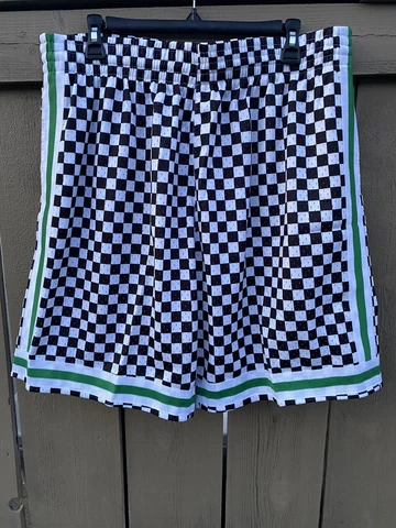 Mens Mitchell & Ness NBA Checked Swingman Shorts Boston Celtics White - Small Cover