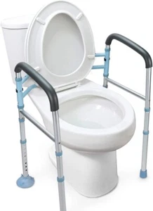 OasisSpace Stand-Alone Toilet Safety Rail - Heavy Duty Frame - Up to 300 lbs. - Picture 1 of 2
