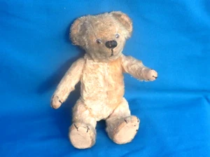 Vintage Rare Mohair Jointed Teddy Bear Schuco Brown Glass Eyes Yes No Style - Picture 1 of 13