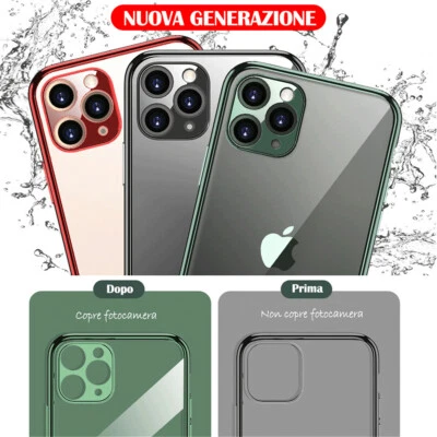Cover Custodia Placcato per iPhone 7 8 SE X Xr Xs 11 11 Pro Max in TPU morbido - Immagine 1 di 4