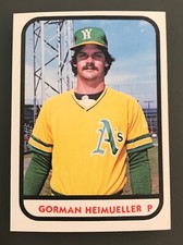 1981 TCMA West Haven A's Minor League #20 GORMAN HEIMUELLER 