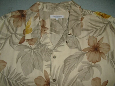 Alex Cannon Mens SS Hawaiian shirt Sz XL tan - Image 1 of 3