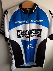 Fahrradtrikot Herren Größe L blau/weiß/schwarz Focus Cube Cannondale Polyester 