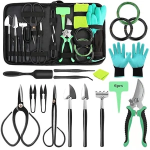 Kit de herramientas de bonsái de 24 piezas de acero al carbono Kit de poda suculenta - Imagen 1 de 6