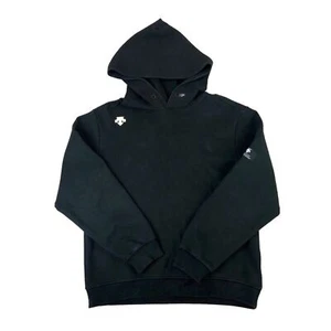 Vintage 90s 00s Black Descente Hoodie Technicalwear Ski Sportswear Gorpcore L - Picture 1 of 4