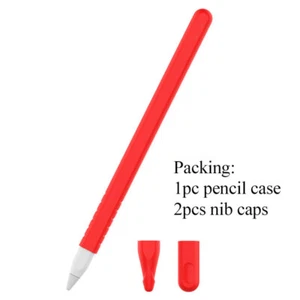 Silicone Sleeve For Apple Pencil 2nd Gen Protective Case Soft Cover Secure Cap - Picture 1 of 18
