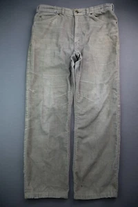 Vintage Herren einfache Taschen JC Penney Cord grau Scovill Distressed Größe 32x26 - Bild 1 von 12