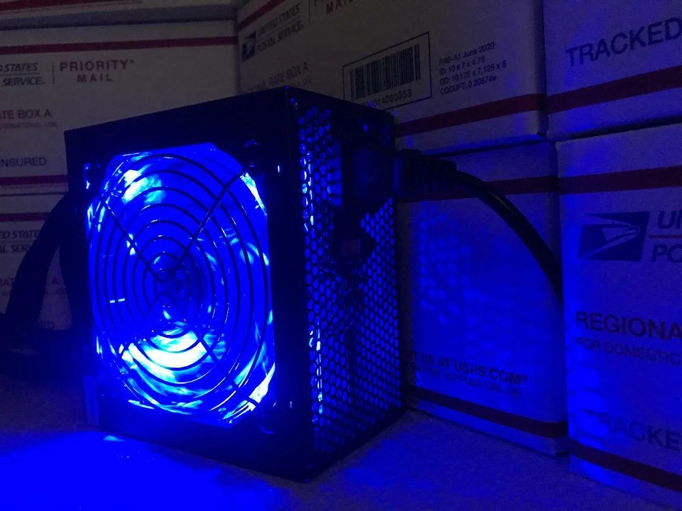 KDM 1000W PSU SATA Power Supply - Blue