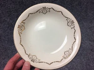 (1) Tazón de sopa Edwin M Knowles Adams patrón oro botín de 8" - Imagen 1 de 4