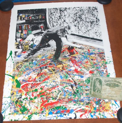 Póster serigrafía Mr. Brainwash impresión FREEDOM ART S/# 75 con certificado de autenticidad MBW Jackson Pollock Foto 1 de 4